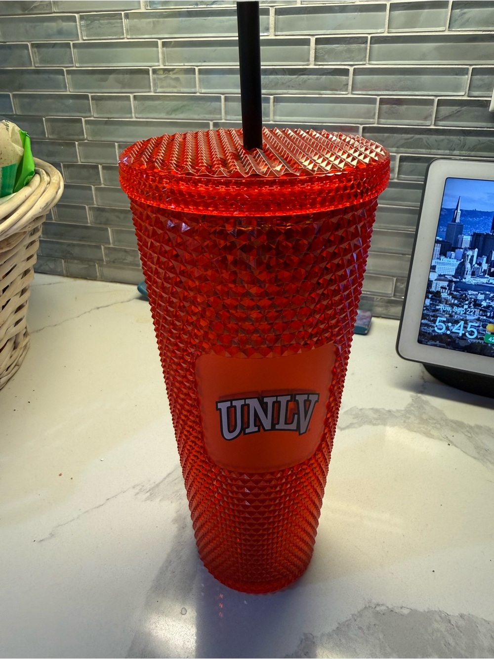 Starbucks Red Studded UNLV Tumbler with Black Straw